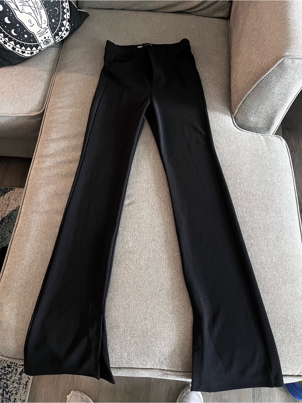 ZARA Women's Black Split- Hem Dress Pants